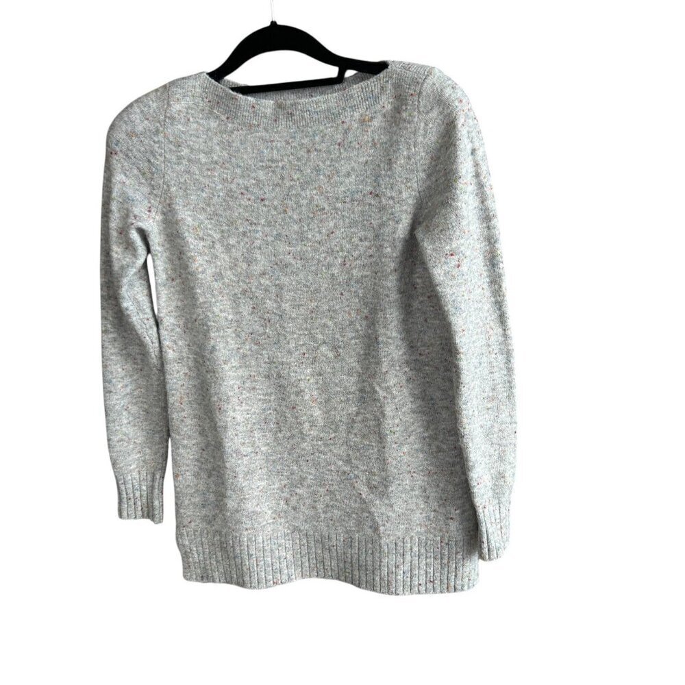 Loft Gray Confetti Cozy Boat Neck Sweater Size XS